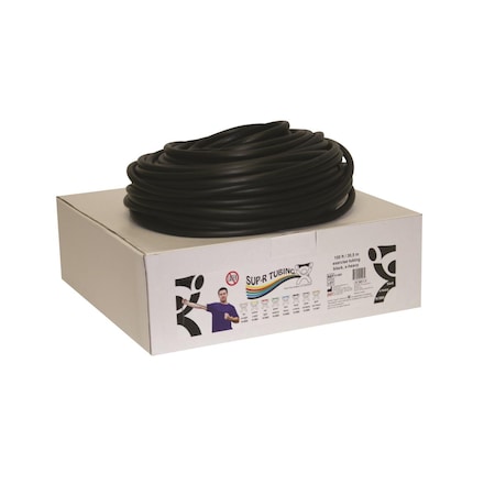 Sup-R Tubing 100 ft.atex Free Exercise Tubing with Dispenser Roll, Black - Extra Heavy 1448462